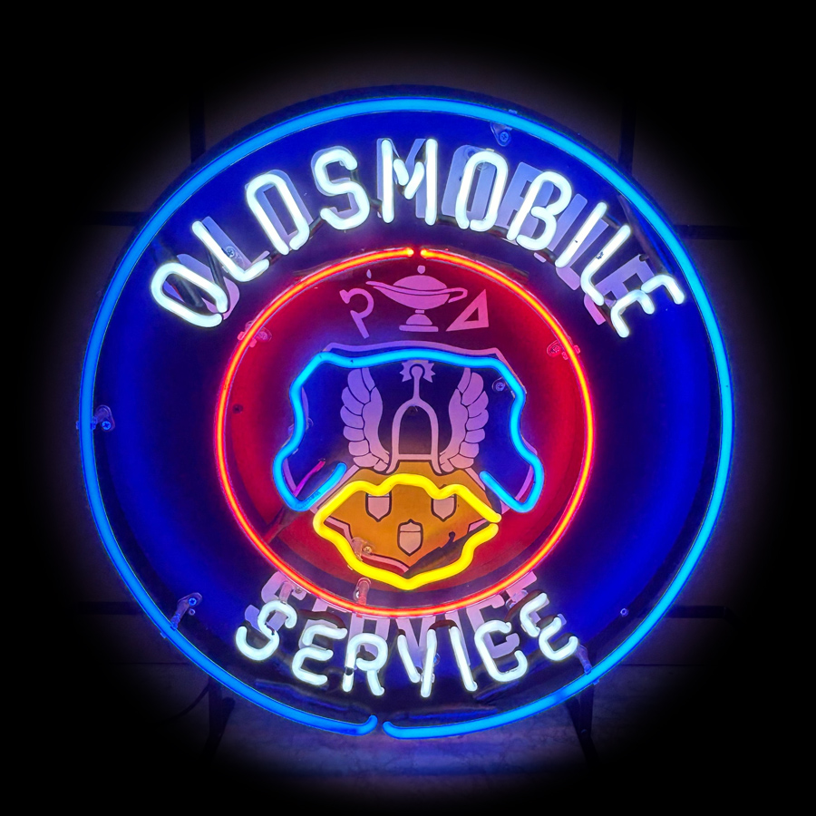 Commercial Printing Icon - Enseigne lumineuse au néon Oldsmobil Gas
