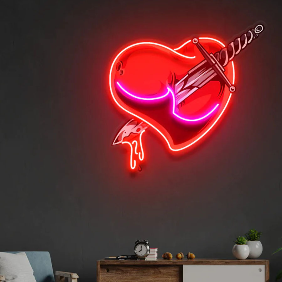 Love Hands Neon Artwork Neon L - Commercial Printing Icon avis et prix
